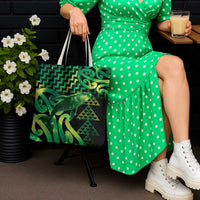 Humpback Whale Matariki New Zealand Tote Bag NZ Maori Paikea Poutama Luxury Green LT14 - Polynesian Pride