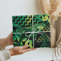 Humpback Whale Matariki New Zealand Wrapping Paper NZ Maori Paikea Poutama Luxury Green LT14 - Polynesian Pride