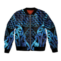 Taniko Motifs Matariki New Zealand Bomber Jacket NZ Niho Taniwha Poutama
