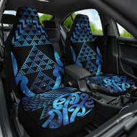 Taniko Motifs Matariki New Zealand Car Seat Cover NZ Niho Taniwha Poutama LT14 One Size Blue - Polynesian Pride