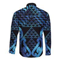 Taniko Motifs Matariki New Zealand Long Sleeve Button Shirt NZ Niho Taniwha Poutama