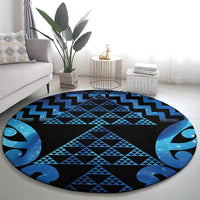 Taniko Motifs Matariki New Zealand Round Carpet NZ Niho Taniwha Poutama LT14 - Polynesian Pride
