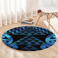 Taniko Motifs Matariki New Zealand Round Carpet NZ Niho Taniwha Poutama LT14 - Polynesian Pride