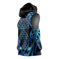 Taniko Motifs Matariki New Zealand Sleeveless Hoodie NZ Niho Taniwha Poutama LT14 - Polynesian Pride