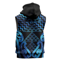 Taniko Motifs Matariki New Zealand Sleeveless Zip Hoodie NZ Niho Taniwha Poutama LT14 - Polynesian Pride