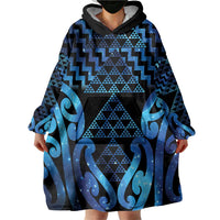 Taniko Motifs Matariki New Zealand Wearable Blanket Hoodie NZ Niho Taniwha Poutama LT14 - Polynesian Pride