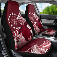 Cook Islands Mangaia Gospel Day Car Seat Cover Polynesian Art With Sea Turtle LT14 - Polynesian Pride
