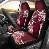 Cook Islands Mangaia Gospel Day Car Seat Cover Polynesian Art With Sea Turtle LT14 - Polynesian Pride