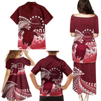 Cook Islands Mangaia Gospel Day Family Matching Puletasi and Hawaiian Shirt Polynesian Art With Sea Turtle LT14 - Polynesian Pride
