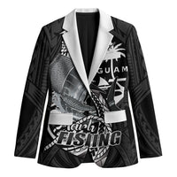 Guam Blue Marlin Fishing Blazer Guahan Fish Hook Tattoo Black Version LT14 Unisex Black - Polynesian Pride