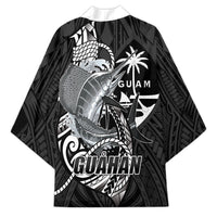 Guam Blue Marlin Fishing Kimono Guahan Fish Hook Tattoo Black Version