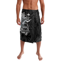 Guam Blue Marlin Fishing Lavalava Guahan Fish Hook Tattoo Black Version