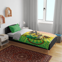 Hawaii Blue Marlin Fishing Bedding Set Hawaiian Kanaka Kakau Reggae
