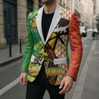Hawaii Blue Marlin Fishing Blazer Hawaiian Kanaka Kakau Reggae