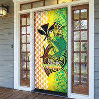 Hawaii Blue Marlin Fishing Door Cover Hawaiian Kanaka Kakau Reggae LT14 - Polynesian Pride