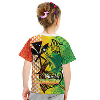 Hawaii Blue Marlin Fishing Kid T Shirt Hawaiian Kanaka Kakau Reggae LT14 - Polynesian Pride