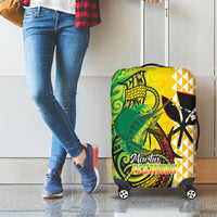 Hawaii Blue Marlin Fishing Luggage Cover Hawaiian Kanaka Kakau Reggae LT14 - Polynesian Pride