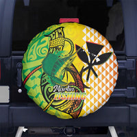 Hawaii Blue Marlin Fishing Spare Tire Cover Hawaiian Kanaka Kakau Reggae LT14 No hole Reggae - Polynesian Pride