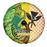 Hawaii Blue Marlin Fishing Spare Tire Cover Hawaiian Kanaka Kakau Reggae LT14 - Polynesian Pride
