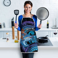 Personalised Blue Marlin Fishing New Zealand Apron NZ Kiwi Cowboy Born To Fish LT14 - Polynesian Pride