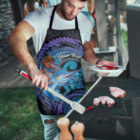 Personalised Blue Marlin Fishing New Zealand Apron NZ Kiwi Cowboy Born To Fish LT14 - Polynesian Pride