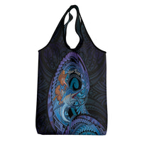 Personalised Blue Marlin Fishing New Zealand Grocery Bag NZ Kiwi Cowboy Born To Fish LT14 - Polynesian Pride