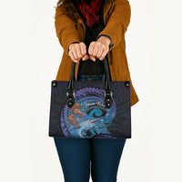 Personalised Blue Marlin Fishing New Zealand Leather Bag NZ Kiwi Cowboy Born To Fish LT14 - Polynesian Pride
