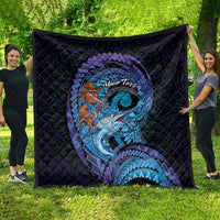 Personalised Blue Marlin Fishing New Zealand Quilt NZ Kiwi Cowboy Born To Fish LT14 - Polynesian Pride