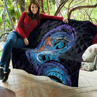Personalised Blue Marlin Fishing New Zealand Quilt NZ Kiwi Cowboy Born To Fish LT14 - Polynesian Pride