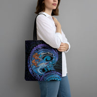 Personalised Blue Marlin Fishing New Zealand Tote Bag NZ Kiwi Cowboy Born To Fish LT14 - Polynesian Pride