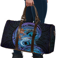 Personalised Blue Marlin Fishing New Zealand Travel Bag NZ Kiwi Cowboy Born To Fish LT14 - Polynesian Pride