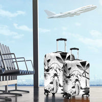 Japan And Hawaii Luggage Cover Sakura Koi Fish Hawaiian Lei Kanaka - Polynesian Pride