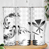 Japan And Hawaii Skinny Tumbler Sakura Koi Fish Hawaiian Lei Kanaka LT14 - Polynesian Pride