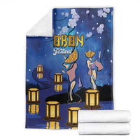 Japan Obon Festival Blanket Sakura Lanterns With Bon Dance - Polynesian Pride