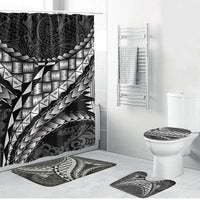 Hawaii Lauhala Tattoo Bathroom Set Hawaiian Hala Leaf Weaving LT14 Bathroom Set (4 pcs) Black - Polynesian Pride