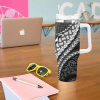 Hawaii Lauhala Tattoo Tumbler With Handle Hawaiian Hala Leaf Weaving