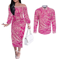 Beige Gradient Polynesia Couples Matching Off The Shoulder Long Sleeve Dress and Long Sleeve Button Shirt Hawaiian Tribal Hammerhead Shark Tattoo LT14 Beige - Polynesian Pride