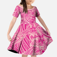 Beige Gradient Polynesia Family Matching Off Shoulder Maxi Dress and Hawaiian Shirt Hawaiian Tribal Hammerhead Shark Tattoo LT14 Daughter's Dress Beige - Polynesian Pride