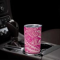 Beige Gradient Polynesia Tumbler Cup Hawaiian Tribal Hammerhead Shark Tattoo