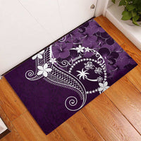 FSM Chuuk Rubber Doormat Turtle Tropical Flowers Polynesian - Purple LT14 - Polynesian Pride
