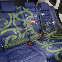Personalized New Zealand Pukeko Christmas Back Car Seat Cover Meri Kirihimete Taniko Ponga Koru Blue LT14 - Polynesian Pride
