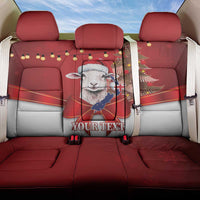 Personalized New Zealand Sheep Christmas Back Car Seat Cover Hipi Meri Kirihimete Silver Fern Xmas Tree LT14 One Size Red - Polynesian Pride
