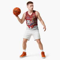 Personalized New Zealand Sheep Christmas Basketball Jersey Hipi Meri Kirihimete Silver Fern Xmas Tree LT14 - Polynesian Pride