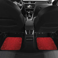 Personalized New Zealand Sheep Christmas Car Mats Hipi Meri Kirihimete Silver Fern Xmas Tree LT14 Set 2pcs - Back Red - Polynesian Pride