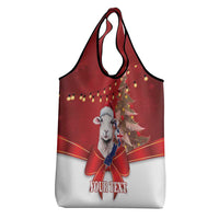 Personalized New Zealand Sheep Christmas Grocery Bag Hipi Meri Kirihimete Silver Fern Xmas Tree LT14 - Polynesian Pride