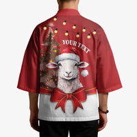 Personalized New Zealand Sheep Christmas Kimono Hipi Meri Kirihimete Silver Fern Xmas Tree LT14 - Polynesian Pride