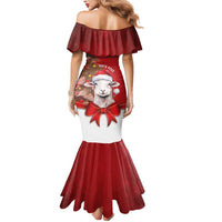 Personalized New Zealand Sheep Christmas Mermaid Dress Hipi Meri Kirihimete Silver Fern Xmas Tree LT14 - Polynesian Pride