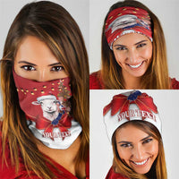Personalized New Zealand Sheep Christmas Neck Gaiter Hipi Meri Kirihimete Silver Fern Xmas Tree LT14 - Polynesian Pride