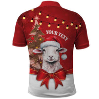 Personalized New Zealand Sheep Christmas Polo Shirt Hipi Meri Kirihimete Silver Fern Xmas Tree LT14 - Polynesian Pride