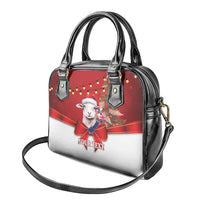 Personalized New Zealand Sheep Christmas Shoulder Handbag Hipi Meri Kirihimete Silver Fern Xmas Tree LT14 - Polynesian Pride